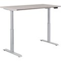 Global Equipment Interion    Electric Height Adjustable Desk, 60"W x 30"D, Gray W/ Gray Base 695780GYGY